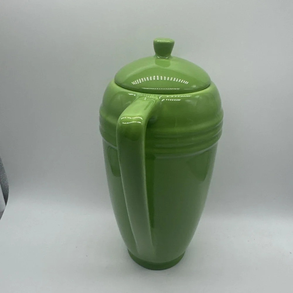 Bauer Pottery RINGWARE Parrot Green Coffee Pot Vintage Ring Art Deco 9.5